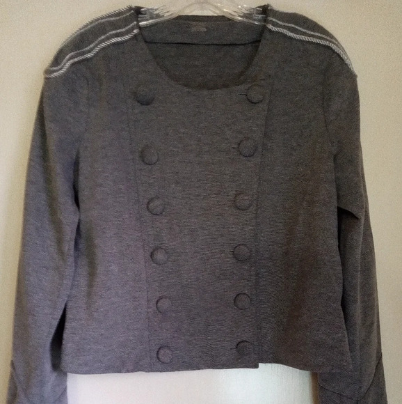 A.N.A lightweight double breasted knit cropped Band jacket women's size xl - Picture 1 of 8
